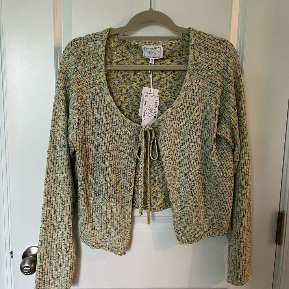 Absolutely Creative Worldwide Cream Cardigan Sweater